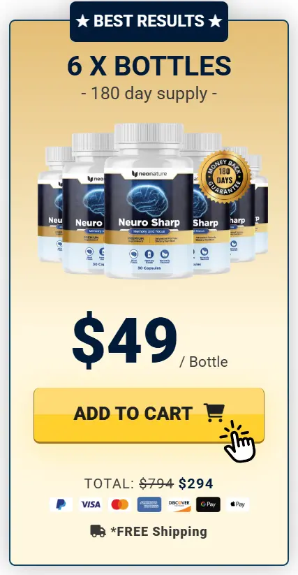 Order NeuroSharp 6 Bottles